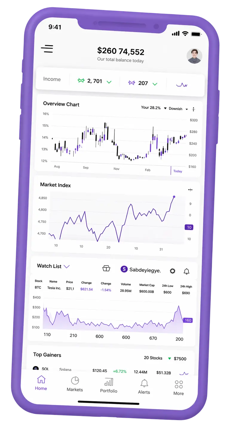 Application mobile pour une gestion simple de vos investissements